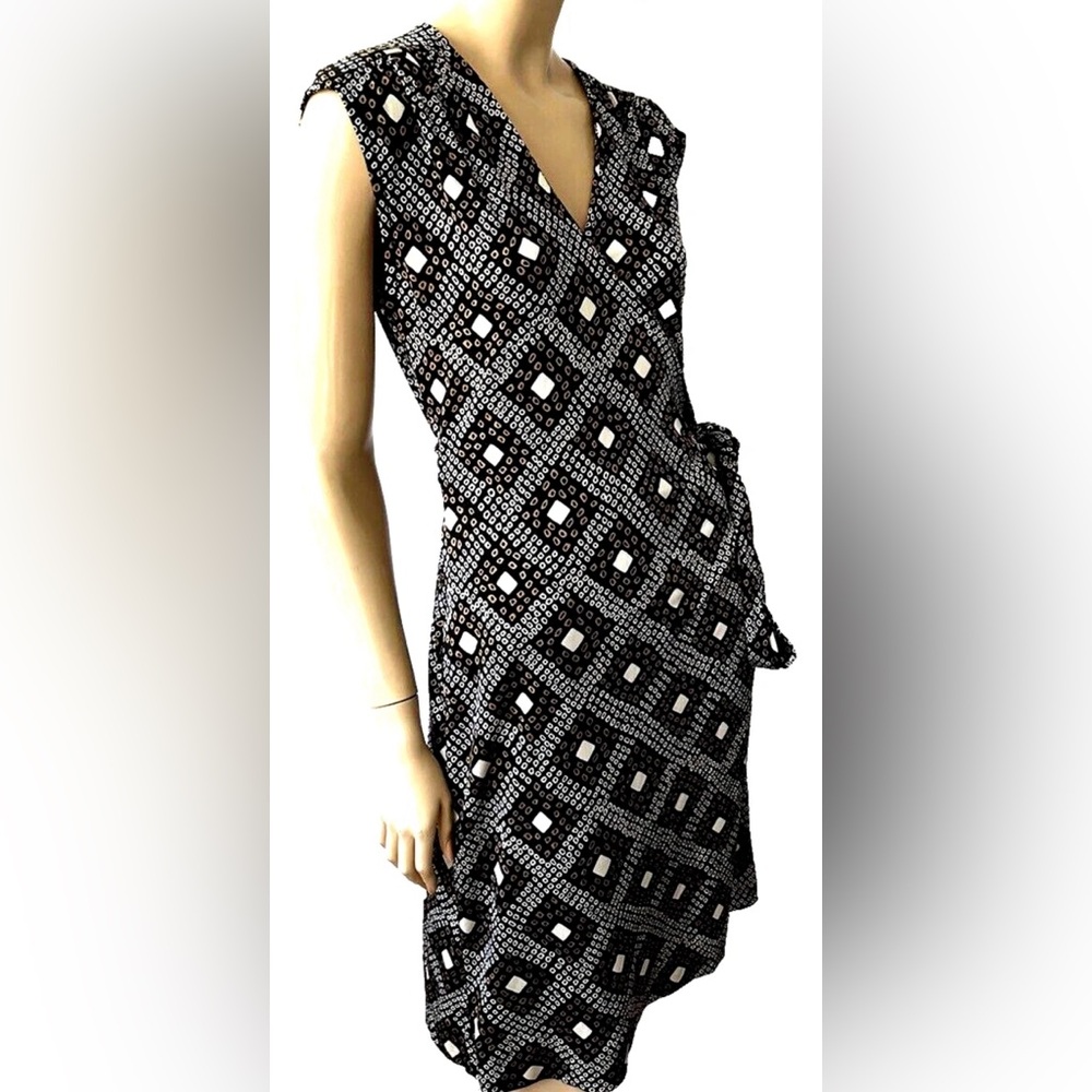 Tory Burch Black and White Wrap Dress